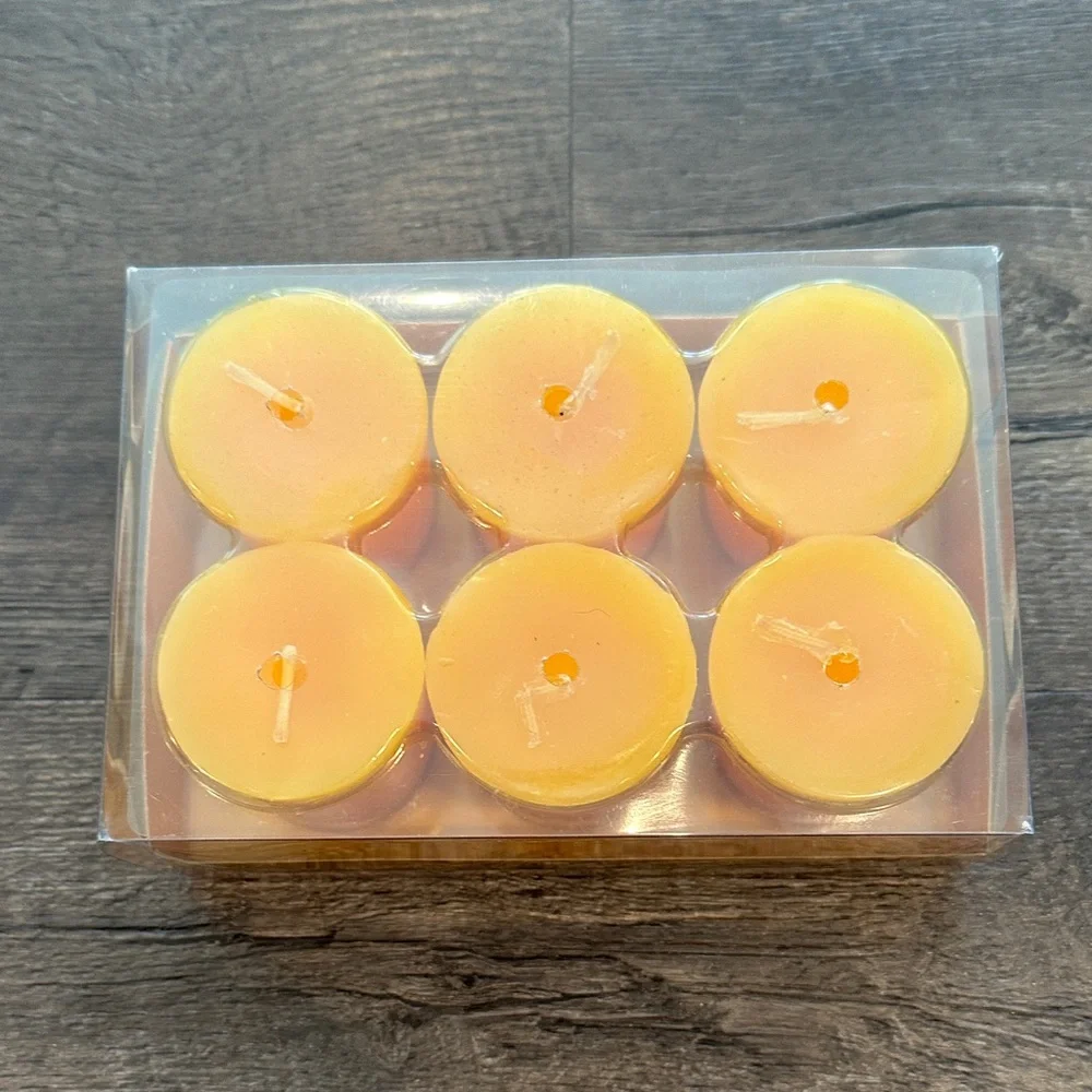 Pier 1 Golden Apple Orchard Votive Candle Pack Set of 6 -‎ DISCONTINUED
